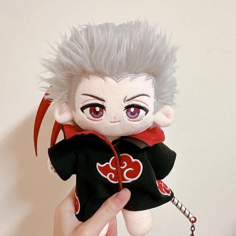Kawaii Naruto Plush Doll 20cm Creative Hidan Cartoon Fluffy Stuffed Toys Clothes Changeable Anime Accessories Girls Perfect Gift