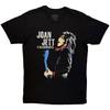 Herren Joan Jett Blau Gitarre T-Shirt Klein Schwarz