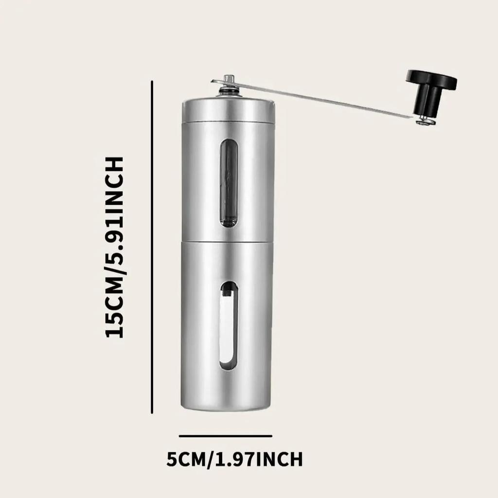 Manual Coffee Grinder Stainless Steel Manual Conical Burr Coffee Bean Grinder with Hand Crank and 18 Adjustable Settings