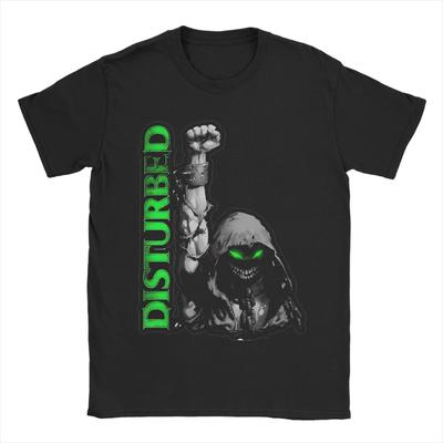 Men Warrior In Spirit Disturbed Band T Shirt Pure Cotton Tops Novelty Short Sleeve Round Neck Tee Shirt Plus Size T-Shirt