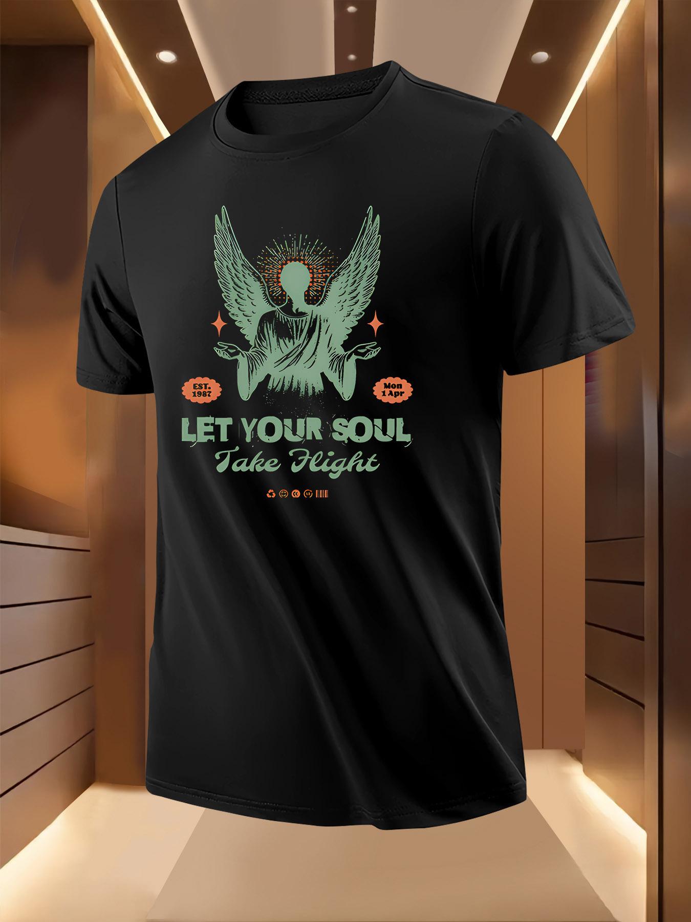 Graphic Tshirt - Let Your Soul Take Flight Inspirationa... M