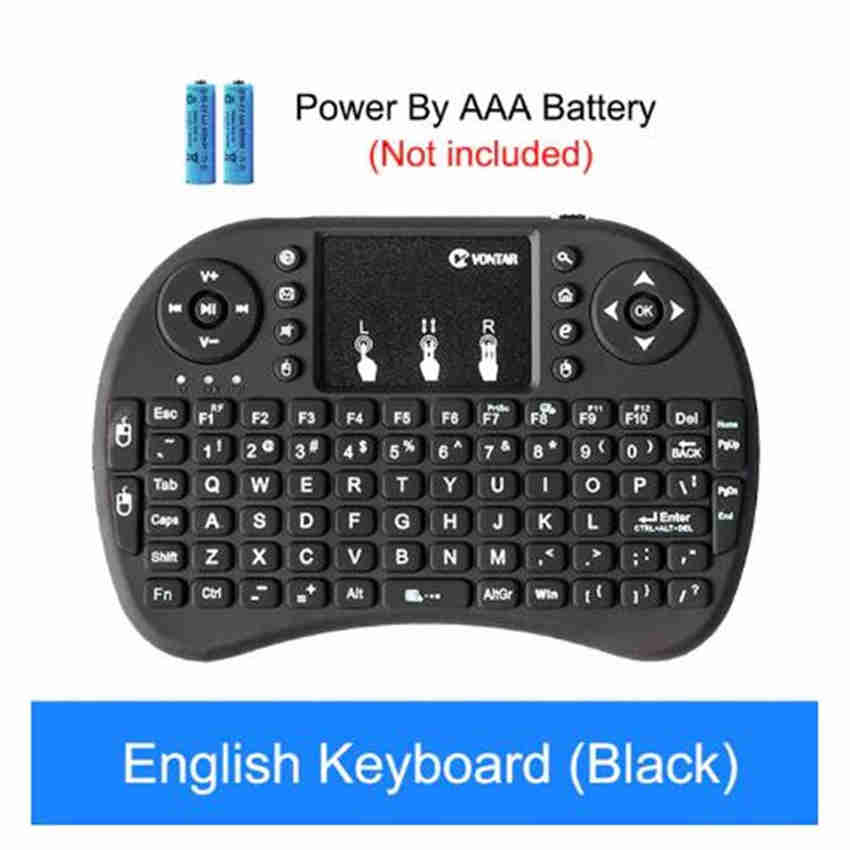Mini-Funk Tastatur 2,4 GHz Englisch Air Mouse mit Touchpad für Laptop TV Android TV Box