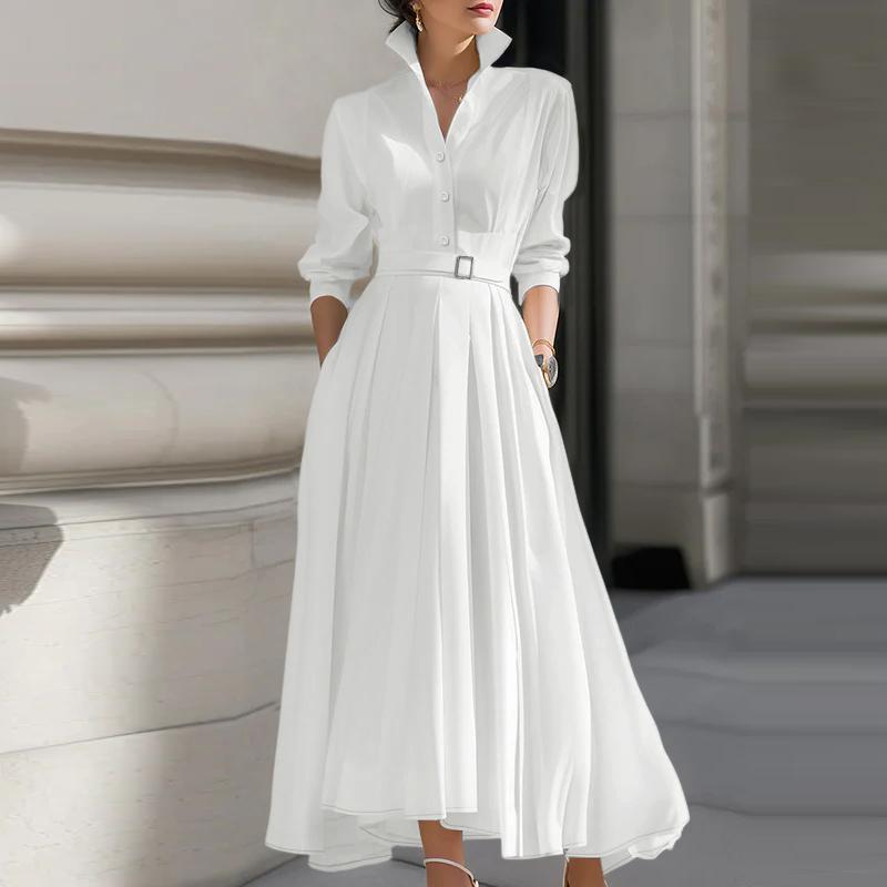 ZANZEA Women Casual Turn Down Collar Long Sleeve Loose Long Shirt Dress