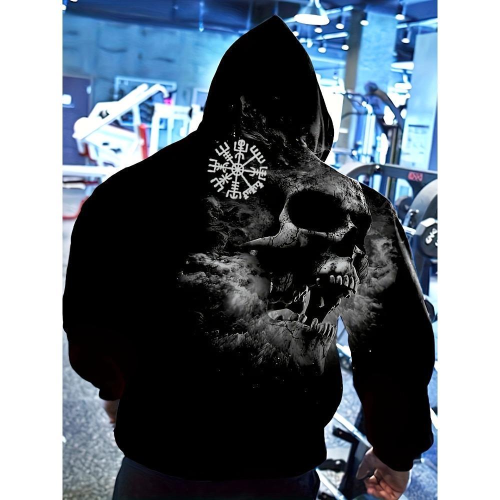 Autumn Men's Angel Skull Letter Print Comfortable Hoodies Sweatshirt Outdoor Street Style Women Clothing