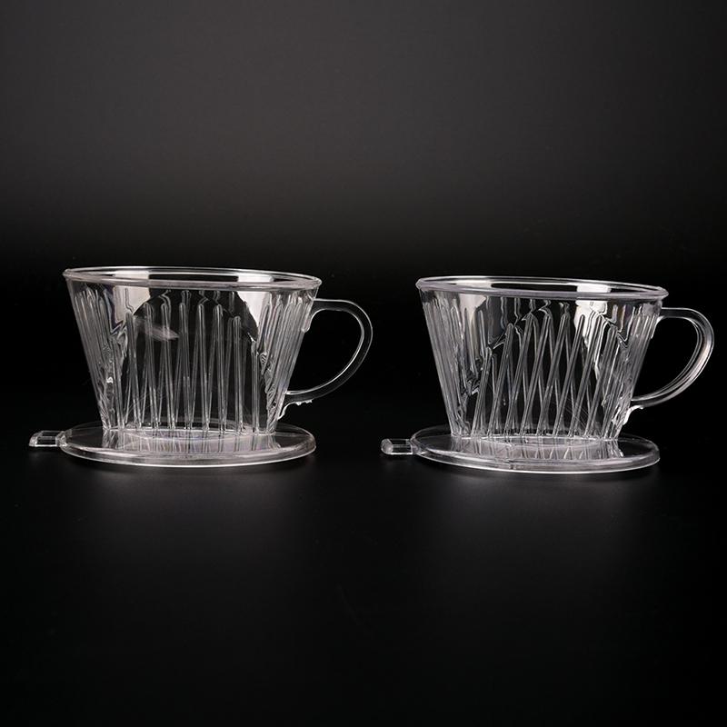 Průhledný kávový filtr šálek kužel kapací dripper výrobník držák plastový opakovaně použitelný