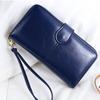Zipper PU Leather Long Wallet Purse Women Card Holder Water-proof Two Fold Wallet  Women