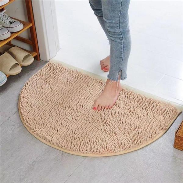 Chenille Bathroom Mat Non Slip Bath Mat Super Soft Absorbent Bathroom Rug Machine Washable Non-slip Fur Rug Coral Velvet Carpet