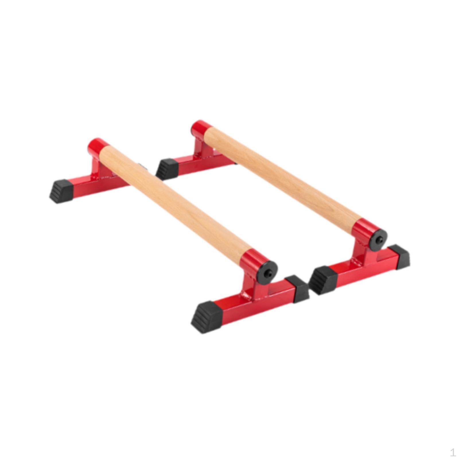 

Дерев яна ручка Push-up для підлоги з 2 предметів для чоловіків, жінок, стійки проти ковзання 50cm червоний