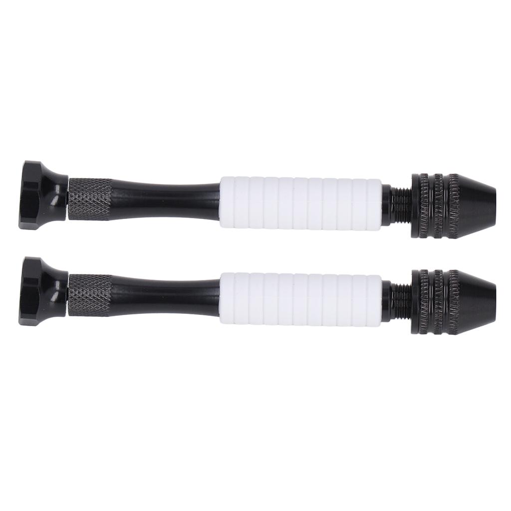 2Pcs Hand Twist Drill Handheld Adjustable Pin Vise Drill Bit Chuck 0.3?3.2mm Clamping Range