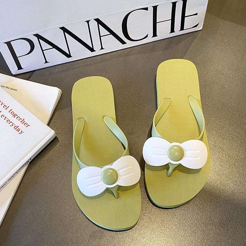 Women's Bowknot Flat Sandals: Non-slip, Wear-resistant, Soft & Elastic for Summer Beach & Casual Wear