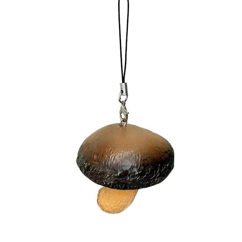 Keychains Funny Hanging Ropes Ornament Bag Outing Pendant Simulation Mushrooms Keyrings Creative Cute 1pc