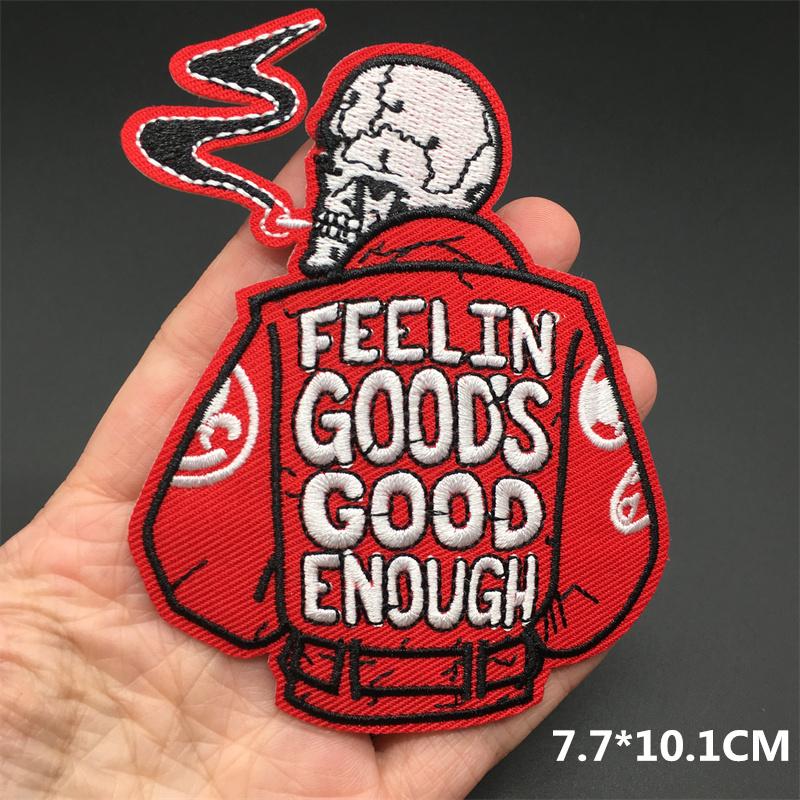 Iron On Sticker Embroidered Patches For Clothing Anime Clorhing Stickers Punk Sewing Iron-On Transfers For Clothing