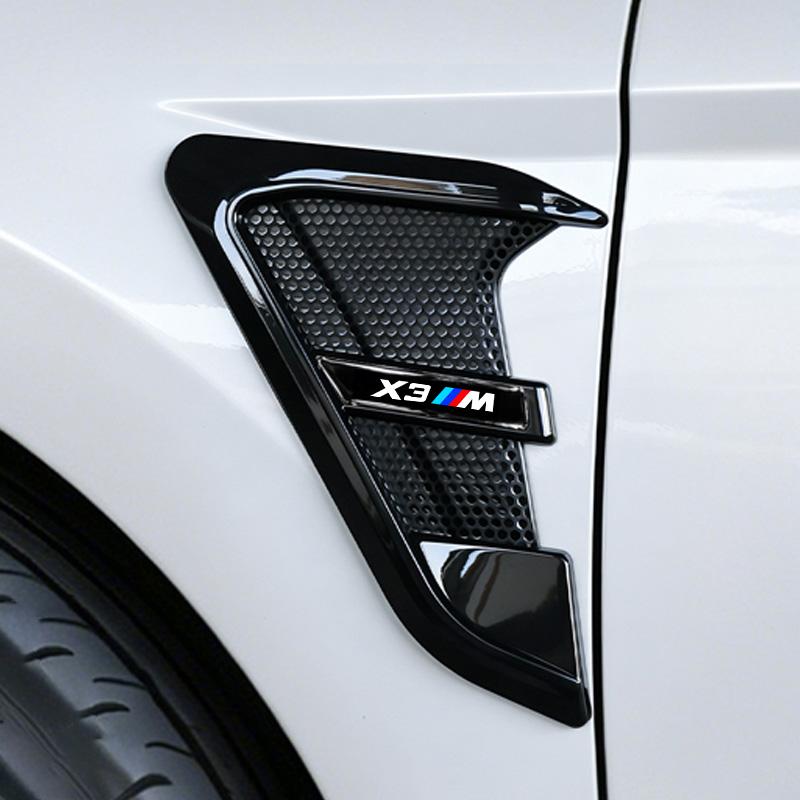 2PCS New logo Car Leafboard Decoration Body Fender Side Sticker For BMW X1 X2 X3 X5 X4 X6 X7 G30 G20 G32 G11 G12 F40 F30 F20 F10 BJ9