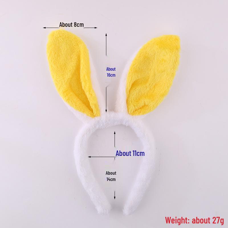 Children's Cute Plush Rabbit Ear Headband for Face Washing and Photos