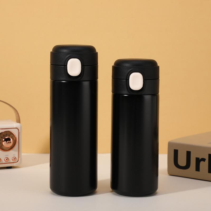 Water Bottle Stainless Steel Bounce Cover Thermos Cup Easy Cup Student Water Cup Can Be Printed Logo Cup