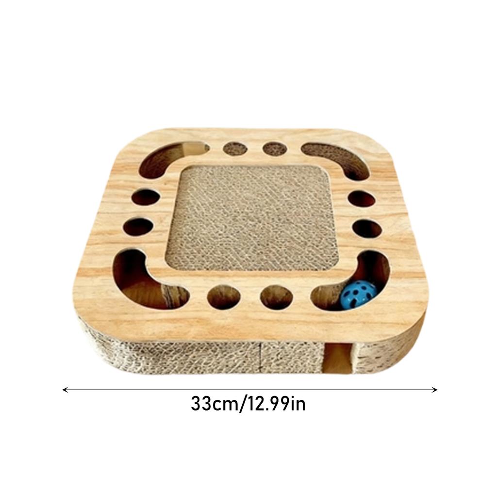 Corrugated Paper Cat Scratching Board Digging Ball Toys Interactive Cat Scratch Board With Ball Track Entertainment Pet Toy