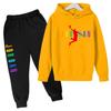 2-13 Anni Bambini e Bambine Abbigliamento Semplice Autunno Primavera 2 Pezzi Felpa+Pantaloni Stampa Lettere Tute Bambini Casual Set