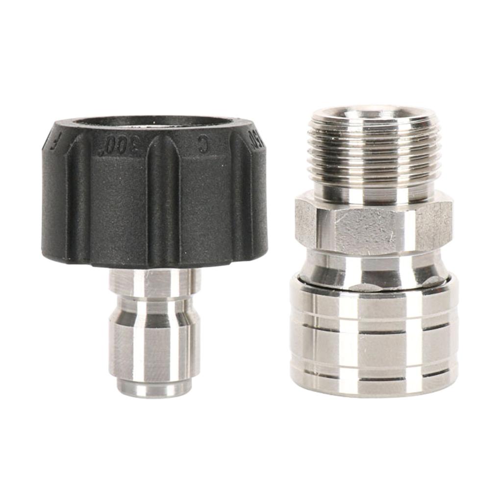 Pressure Washer Connector Quick Coupling for Water Hoses Quick Adapter Set for Pressure Washer M22 3/8inch Quick Connect