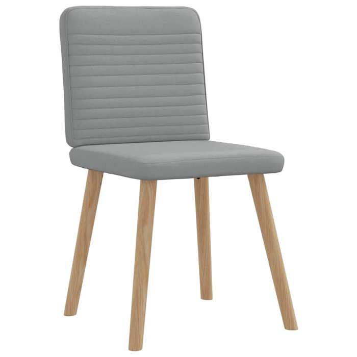VidaXL Dining Chairs Set of 6 Light Grey Fabric 3315514