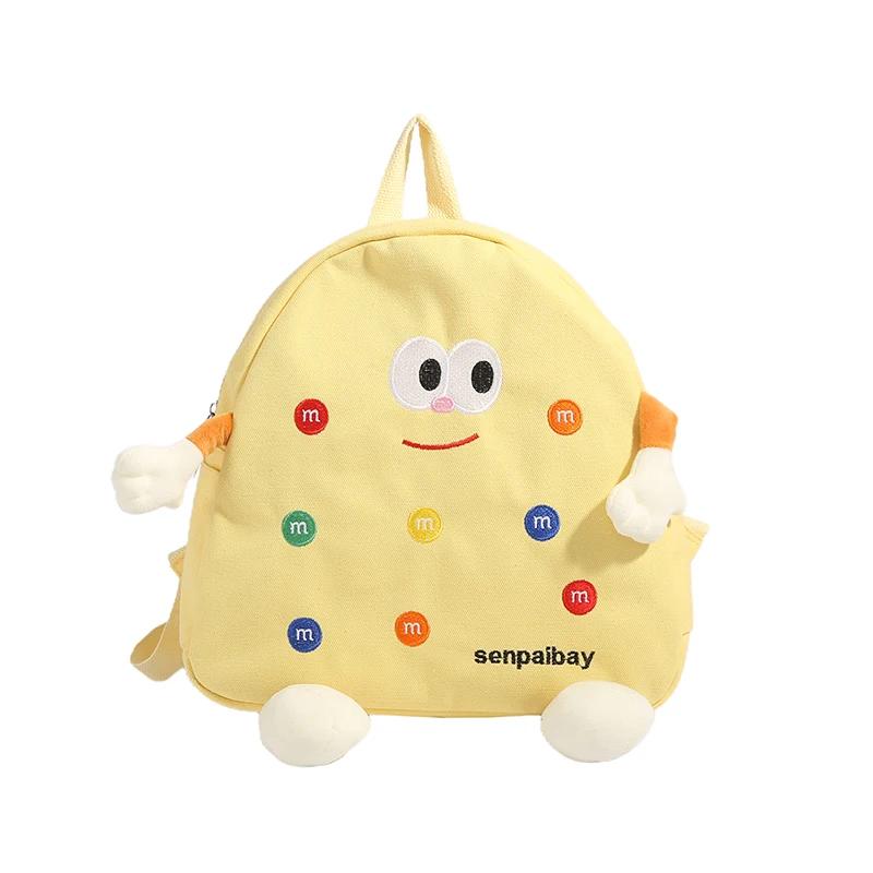 Modischer Cartoon-Canvas-Kinderrucksack, lässige Nischentasche, hübsch und elegant