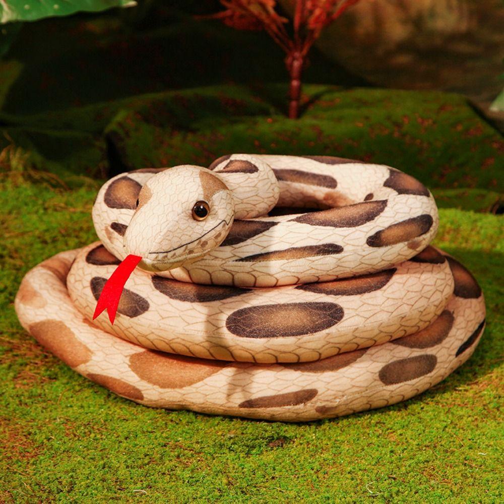 Green/Red Snake Plushie Doll Soft Stuffed Wild Animal Simulation Snakes Plush Toy Home Decor
