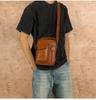 Men's Genuine Leather Crossbody Shoulder Bag - Top Layer Cowhide, Classic Style, High-End Casual Commuter Bag