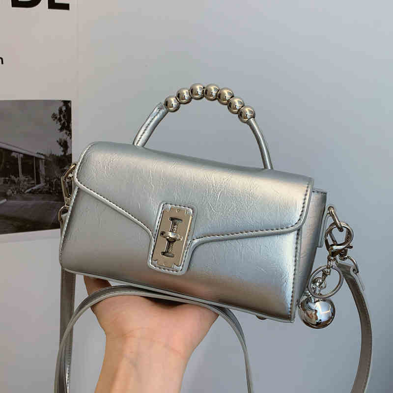 High End Beaded Handheld Bag For Women New Fashion Style Simple Small Square Crossbody Bag Europe America PU Single Shoulder Bag