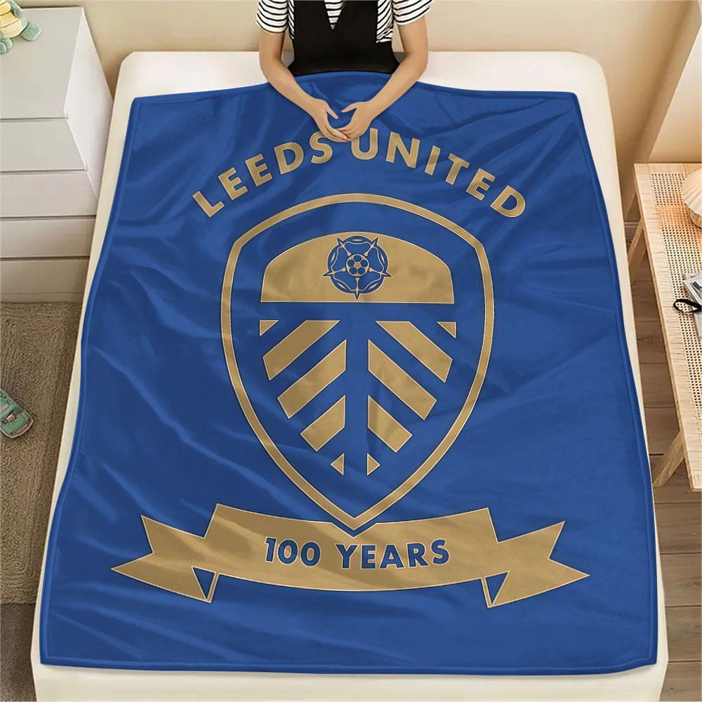 1pz Coperta in Flanella con Fantasia Leeds United Adatta a Tutte le Stagioni per Arredamento Casa Calore e Comfort Regali Regalo Festivo