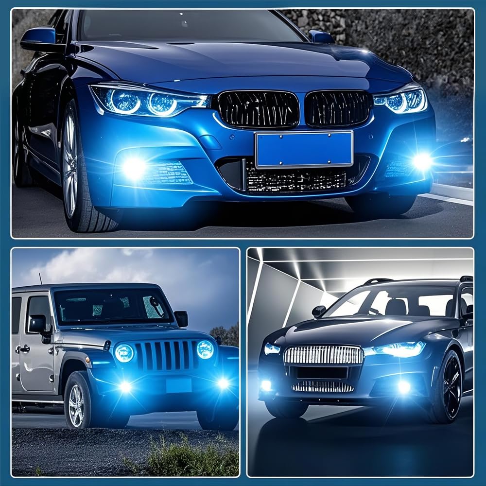 Aoling H3 H3C Fog Light LED Bulbs for High Fast Heat Set of 2 Bulbs, 12V/24V, Cars, Built-in Resistor, Fanless, Brightness, Durable, Noiseless,