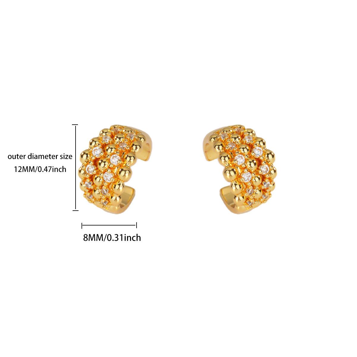 

18K Gold-plated Stainless Steel Star Ear Clips for Women Mama Geometric Anti Rust Earclips Wedding Jewelry Prom Accessories Gift