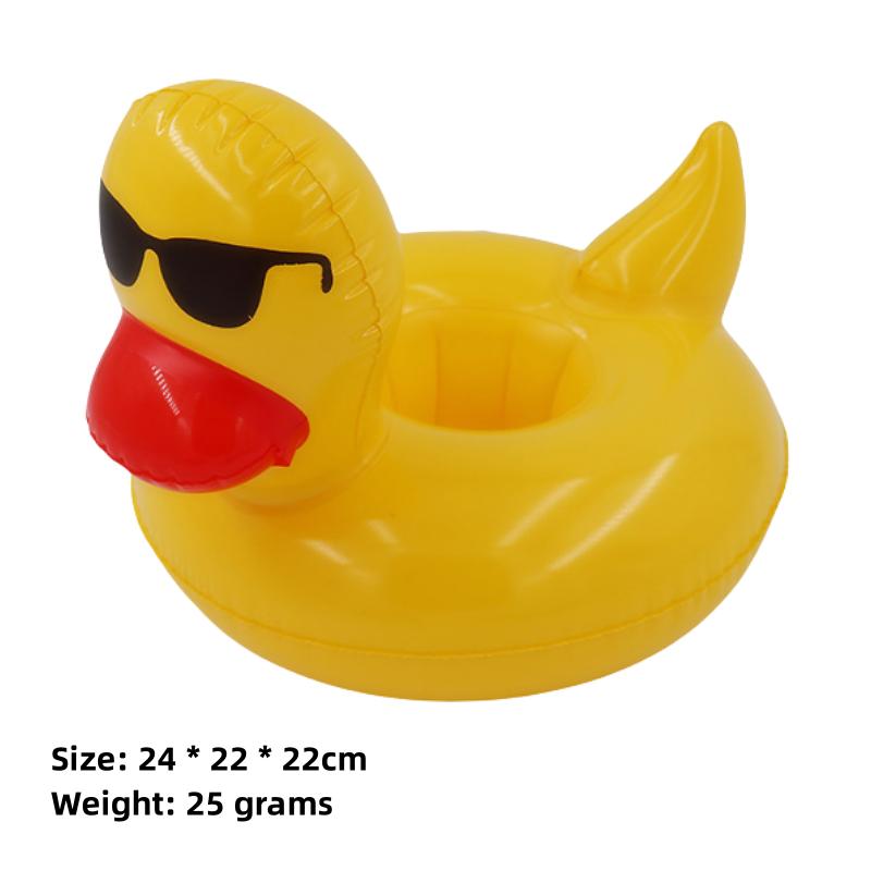 1Pcs Floating Cup Lnflatable Flamingo Beverage Cup Holder Swimming Pool Coaster Floating Device Pink Toy Beverage Holder