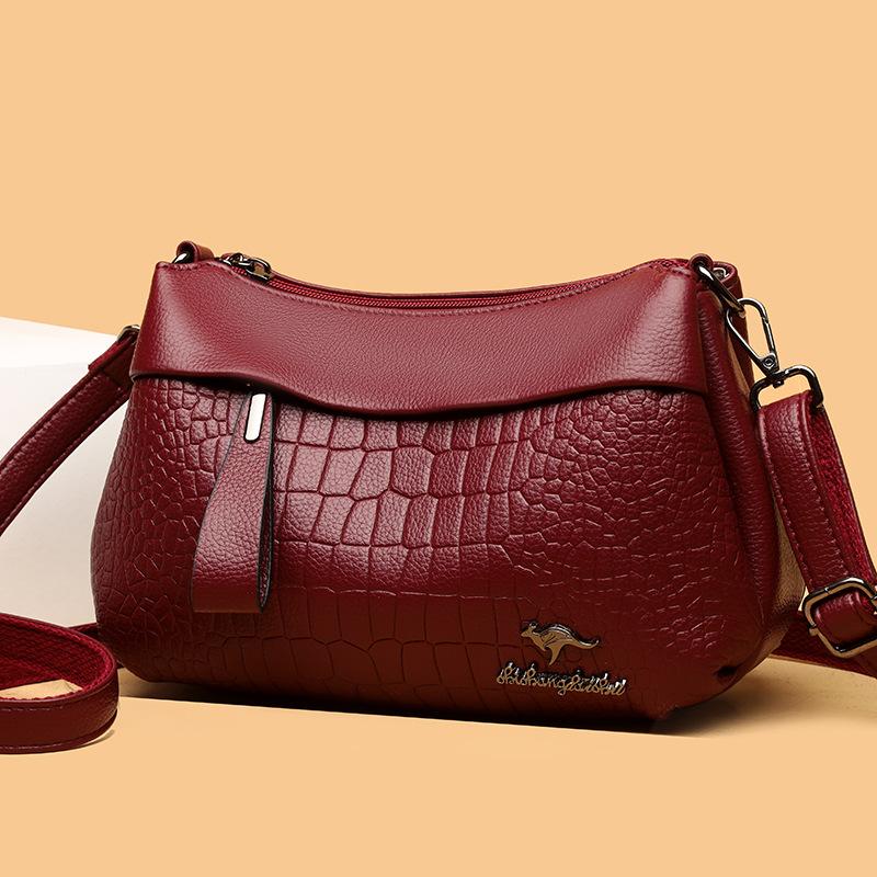 Women's Bag New Style Ladies Mom Bag Large Capacity Soft Leather Handbag Cross-border Wholesale Shoulder Bag