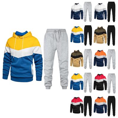 Men's Winter Sports Casual Fitness Suit With Dots Hoodie Sweatshirt And Pants