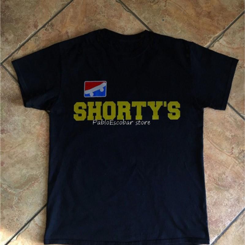 

SHORTYS SKATEBOARD Vintage T Shirt Homme 90s Skate brand cotton t-shirt male summer tshirt euro size 4XL