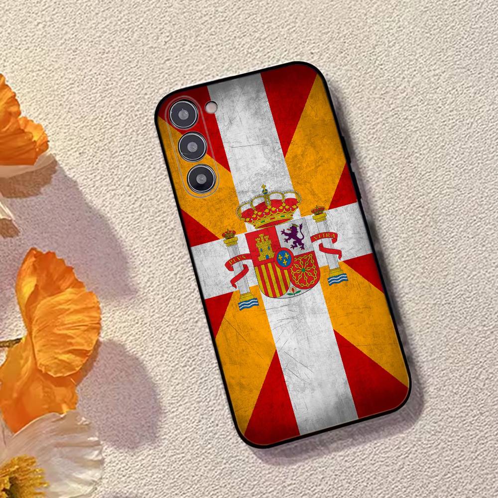S-Spain Flag F-Football Fan Support Phone Case Silicone Soft For Samsung Galaxy A73,A72,A71,A70,A53,A52,A51