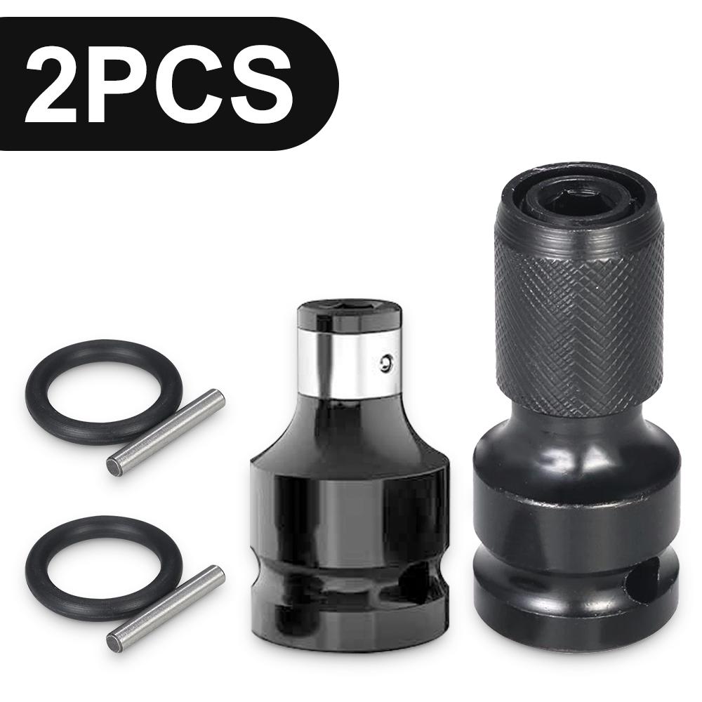 1/2" Square To 1/4" Hex Ratchet Socket Wrench Socket Adapter Spanner Set Drive Converter Universal Adaptive Impact Tool