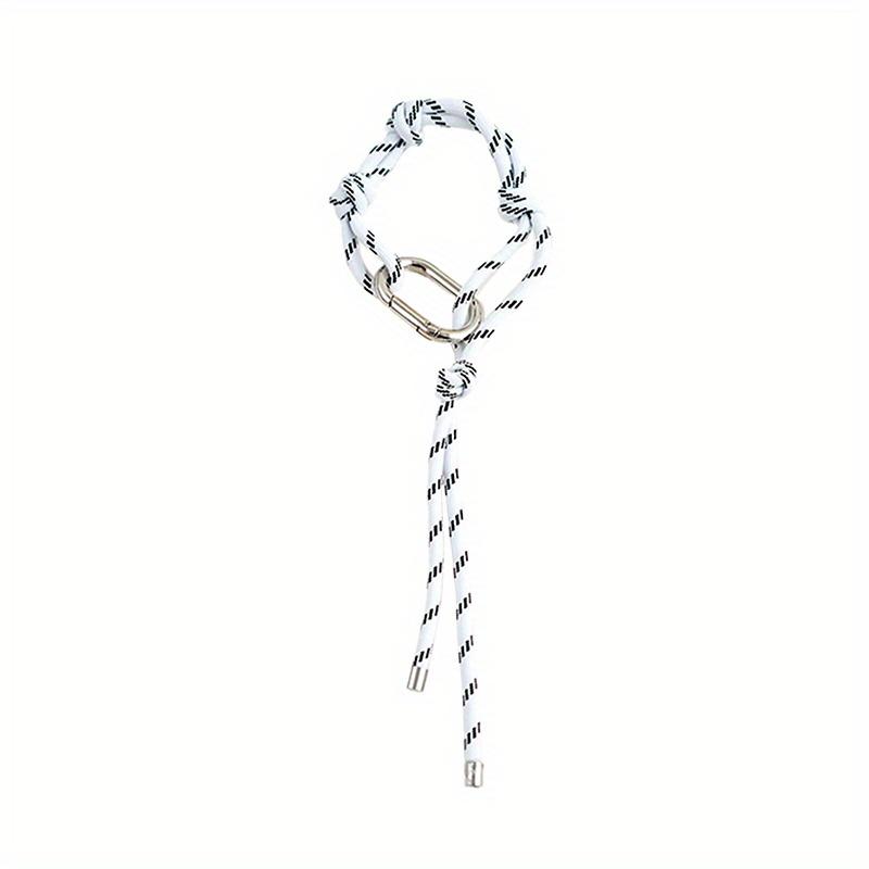 Fashion Nylon Handmade Rope Couple Style Hand and Feet Chian Vintage Keychain Bag Pendant Decoration with Free Key Buckle
