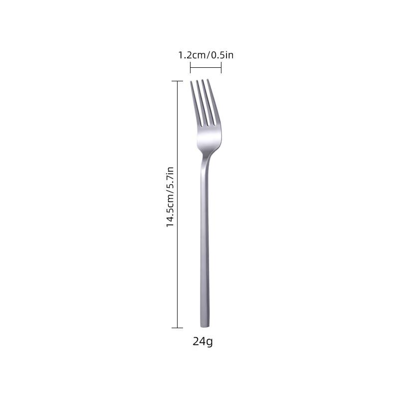 ZISIZ Square Handle Tea Forks Set