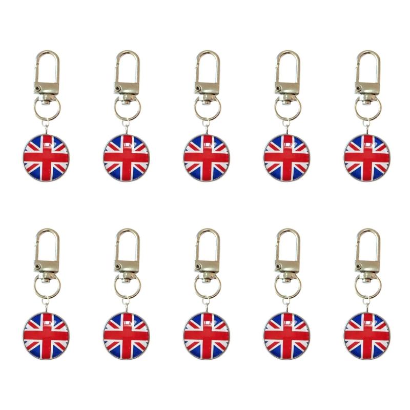 Set Of 10 Piece Stylish Soccer Keychains With National Flags Ideal For Gifts Travel Or Daily Use As A Fun Accessory