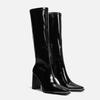 Fashion Elegant High Heels Women Knee High Boots Fad Heeled Shoes New Chunky Pumps 2025 Winter Designer Woman Goth Chelsea Long Botas