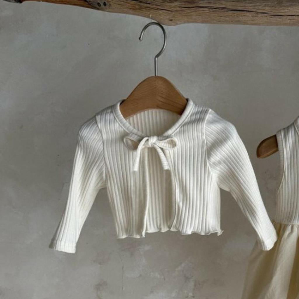 Toddler Girl Ribbed Cardigan & Tutu Dress Set with Sleeveless Lantern Skirt