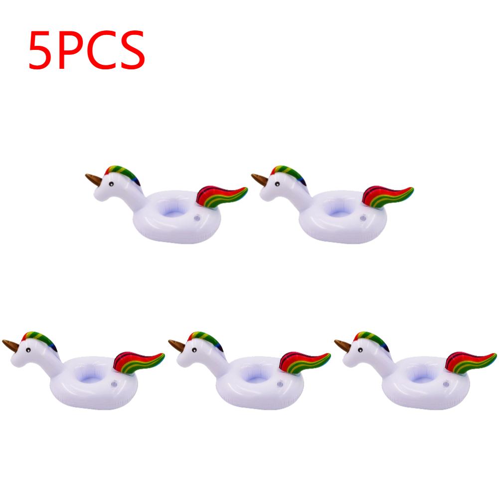 Floating Cup Inflatable Flamingo Unicorn Drinks Cup Holder Pool Float Bar Coasters Floatation Devices Pink Drink Holder