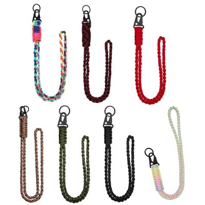 2 Stück Paracord Schlüsselanhänger mit Karabiner Paracord Halsband Schlüsselanhänger Strapazierfähiges geflochtenes Seil Halskette Schlüsselanhänger