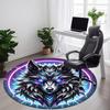 1pc Wolf Neon Office Round Area Rug, Under Office Chairs Bedroom Living Room Home Decor, Room Deco, Available In Various Sizes