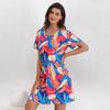Women's Casual Comfortable Summer Short Sleeve Tee Sleep Dress Loungewear Floral 3D Print Dress