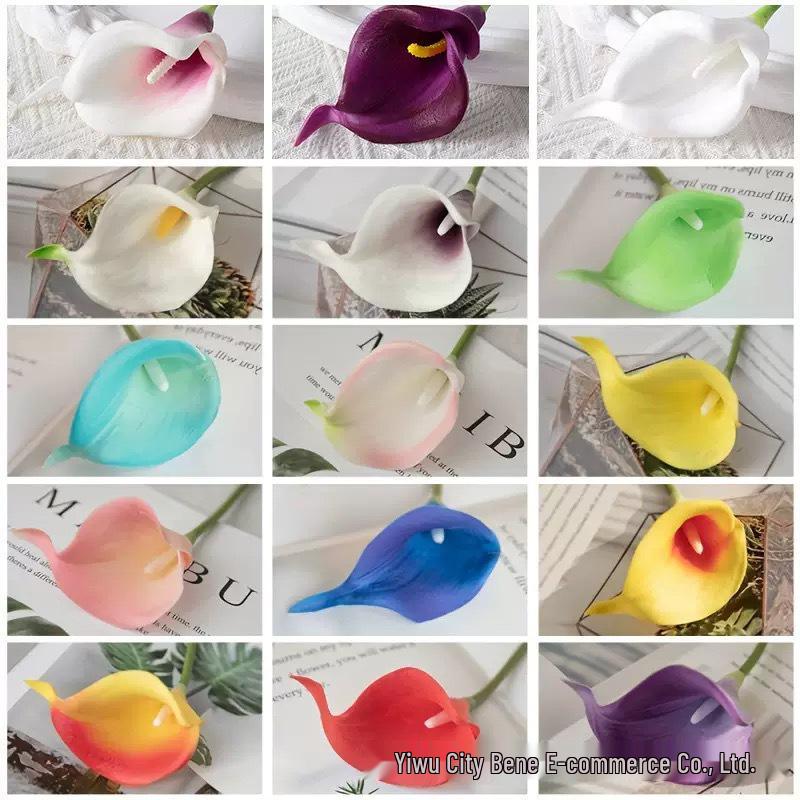 Mini Calla Lily Faux Flower Wedding Bouquet and Home Decor Prop