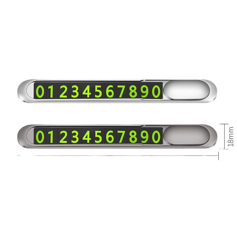 Luminous Hidden Car Number Plate Ornament for Parking