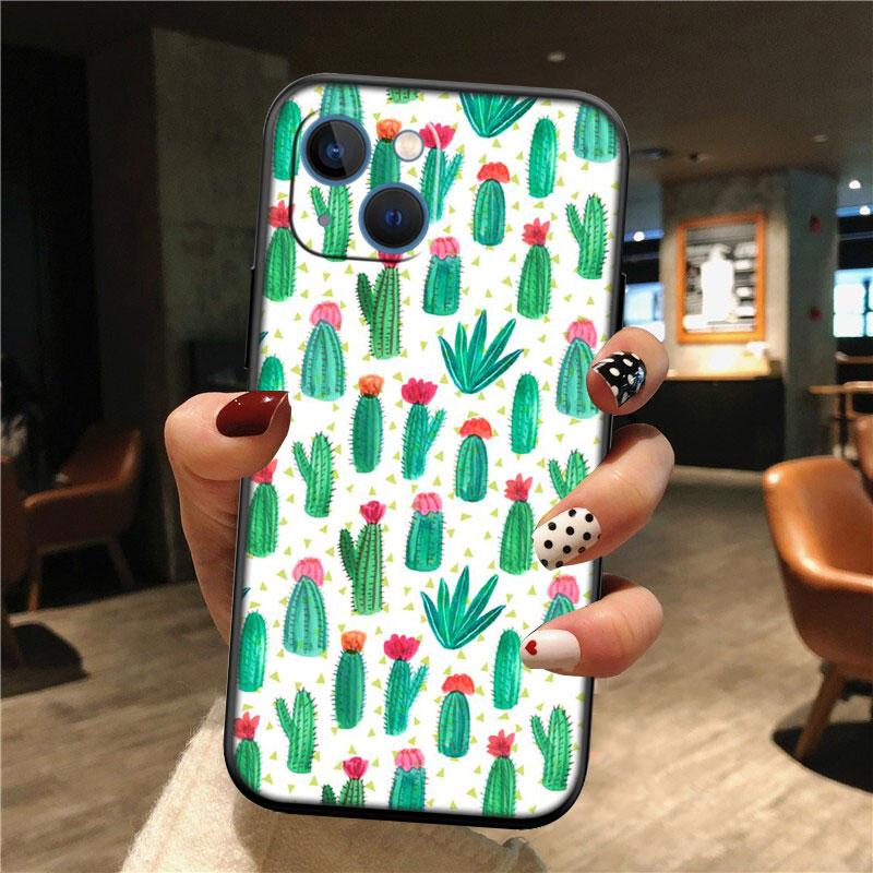 IK74 Watercolour Cacti Phone Case for Samsung Galaxy A11 A12 A13 A15 A52S A53 A55 A56 A70 A71 A72 A73 F06 F16 F56 S10 Plus S10e