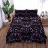 2024 Gothic Bats Black Duvet Cover Set King Queen Double Full Twin Single Size Duvet Cover Pillow Case Bed Linen Set