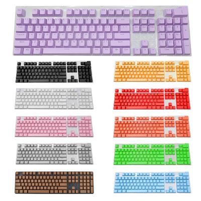 104 Tuşlu Klavye Tuş Başlığı Profili ABS Malzeme Tuş Başlığı Çift Katmanlı Işık Geçiren Tuş Başlığı PC Masaüstü Mekanik Klavye için